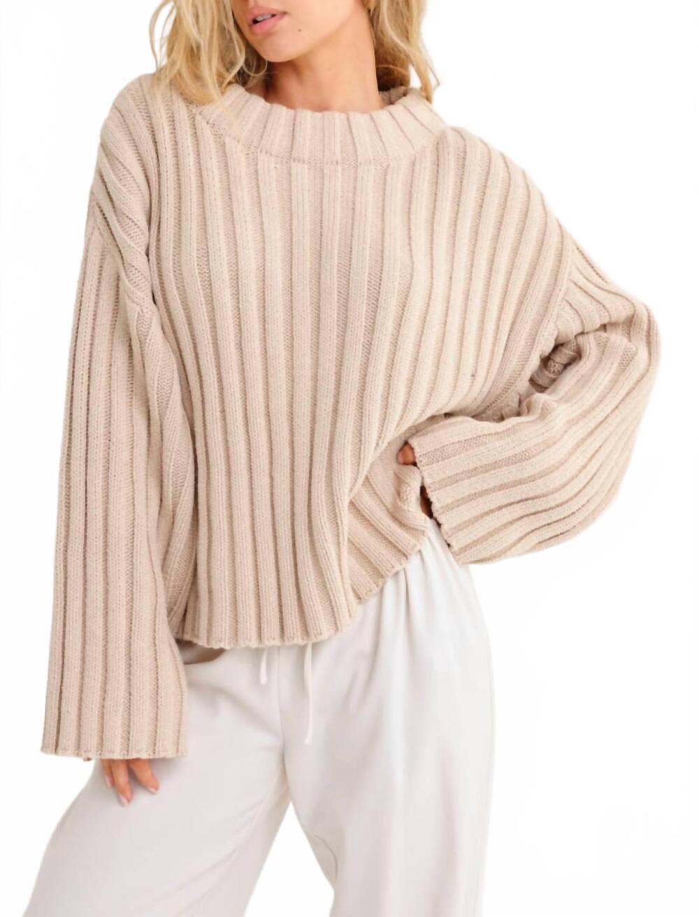 NEW RUMORED greenwich pullover sweater in sand